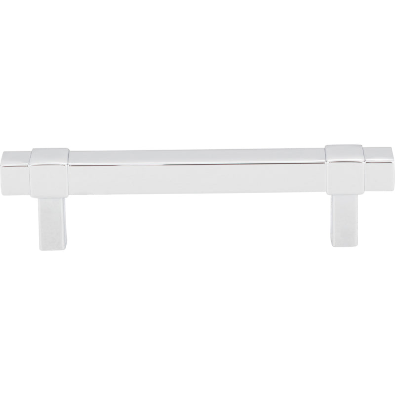 96 mm Center-to-Center Polished Chrome Square Zane Cabinet Pull