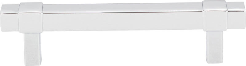 96 mm Center-to-Center Polished Chrome Square Zane Cabinet Pull