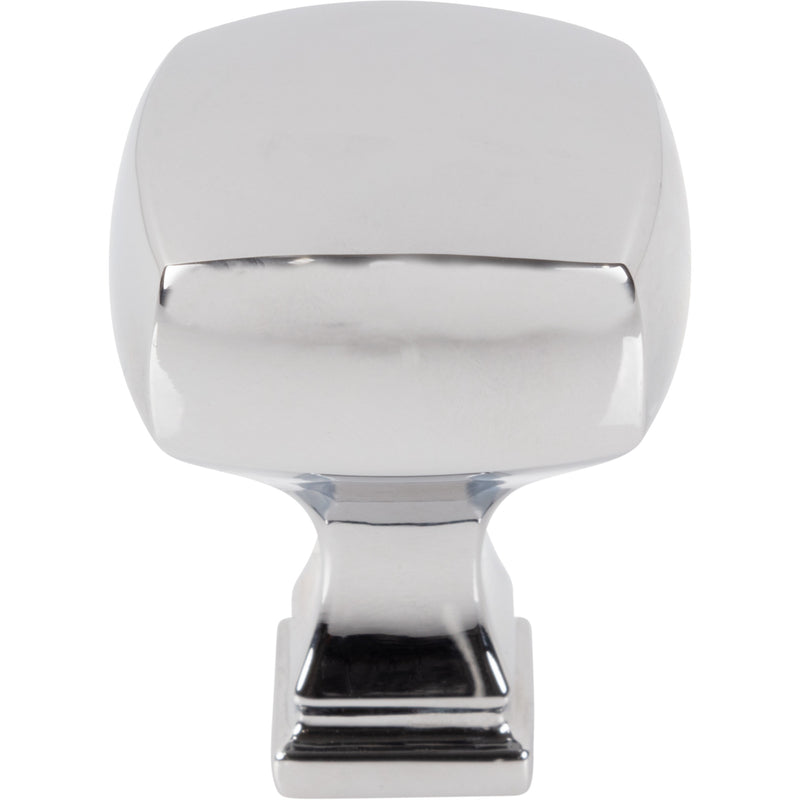 1-1/8" Overall Length Polished Chrome Square Audrey Cabinet Knob