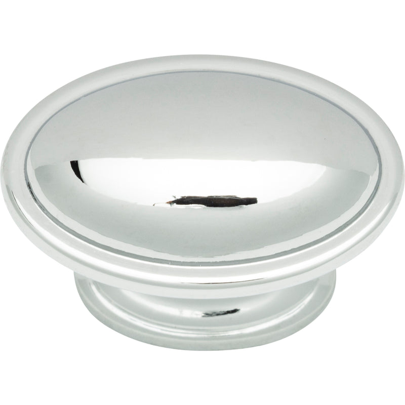 Austen Oval Knob 1 5/16 Inch Polished Chrome