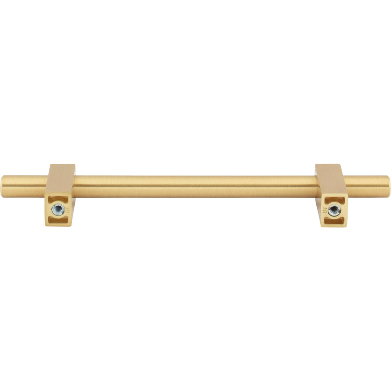 128 mm Center-to-Center Brushed Gold Larkin Cabinet Bar Pull