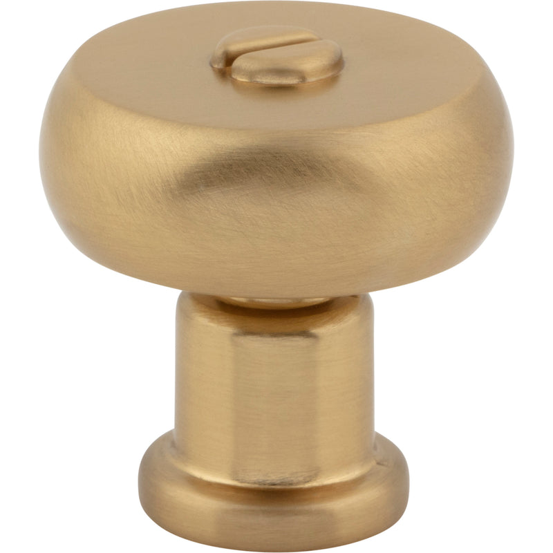 Everitt Knob 1 3/16 Inch Warm Brass