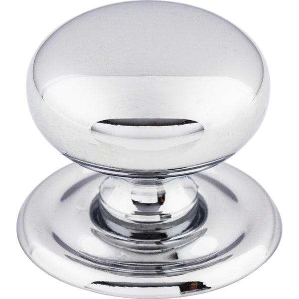 Victoria Knob 1 1/4 Inch w/Backplate Polished Chrome