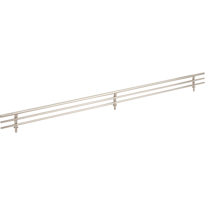 23" Wide Satin Nickel Wire Shoe Fence for Shelving