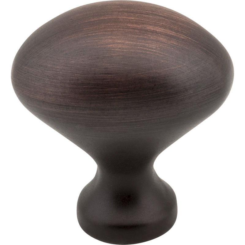 1-1/8" Overall Length Brushed Oil Rubbed Bronze Oval Merryville Cabinet Knob