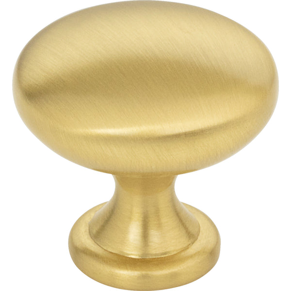 1-3/16" Diameter Brushed Gold Madison Cabinet Mushroom Knob