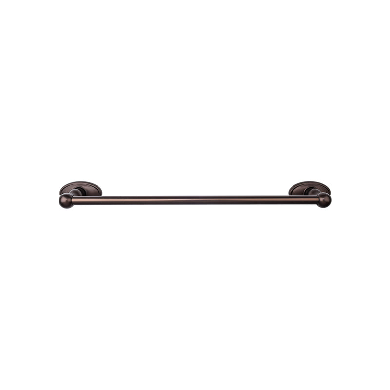 Edwardian Bath Towel Bar 24 In. Single - Oval Backplate Oil Rubbed Bronze