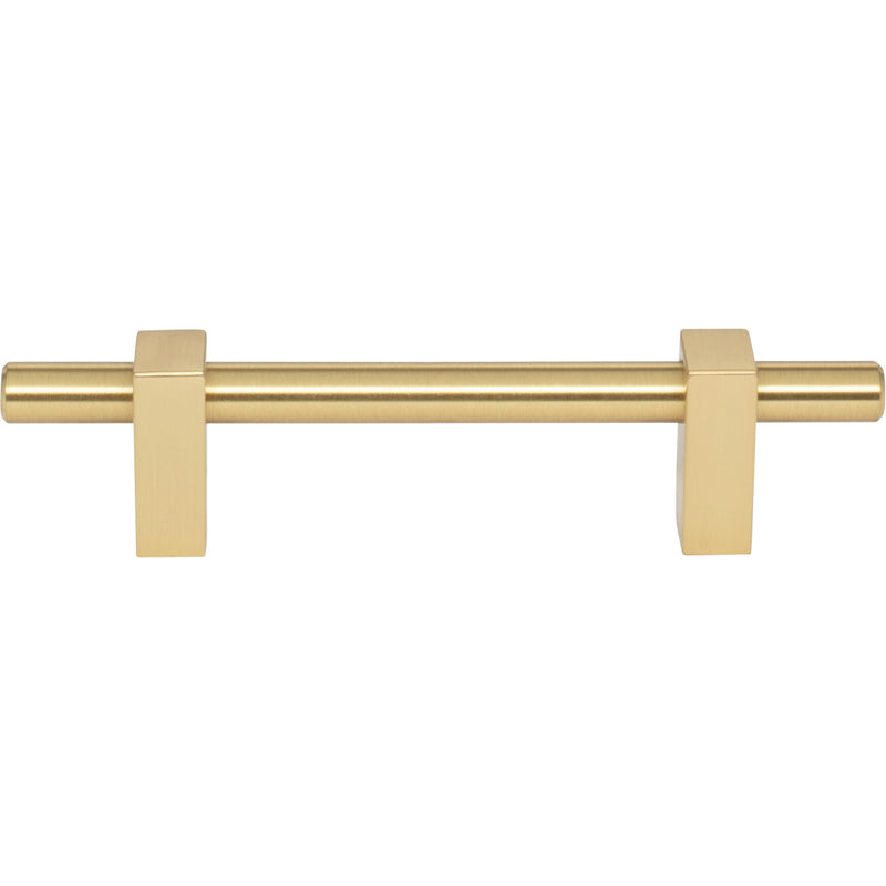 96 mm Center-to-Center Brushed Gold Larkin Cabinet Bar Pull