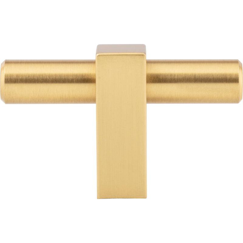 2-3/8" Overall Length Brushed Gold Larkin "T" Knob