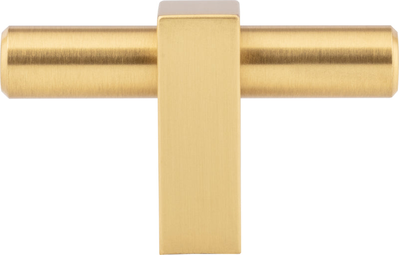 2-3/8" Overall Length Brushed Gold Larkin "T" Knob