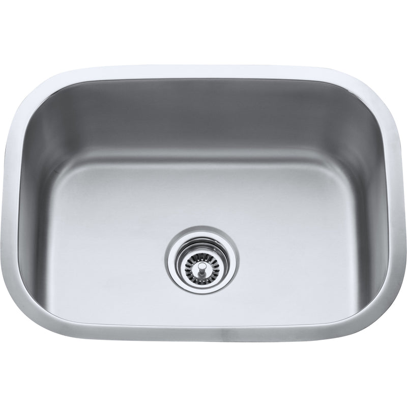 862:  23-1/2" L x 17-3/4" W x 9" D Undermount 18 Gauge Stainless Steel Single Bowl Sink
