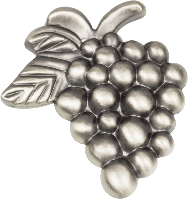 Vineyard Grapes Knob 2 Inch Pewter