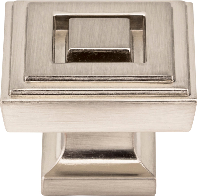 1-1/4" Overall Length Satin Nickel Square Delmar Cabinet Knob