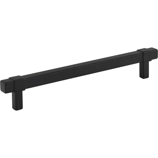 160 mm Center-to-Center Matte Black Square Zane Cabinet Pull