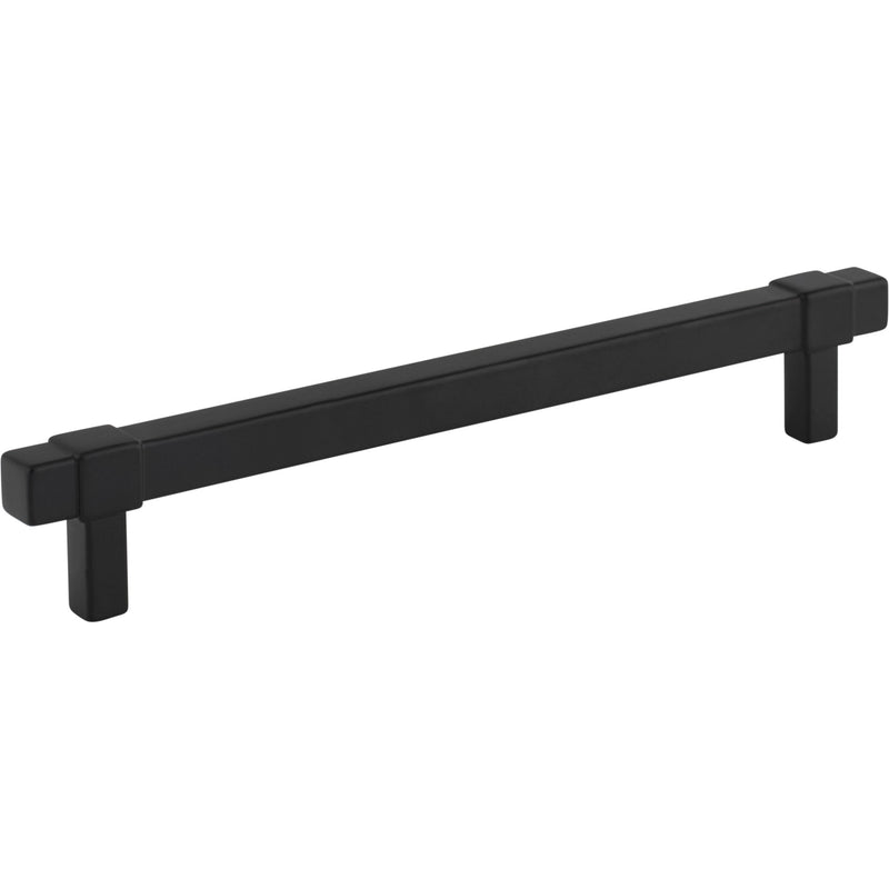 160 mm Center-to-Center Matte Black Square Zane Cabinet Pull