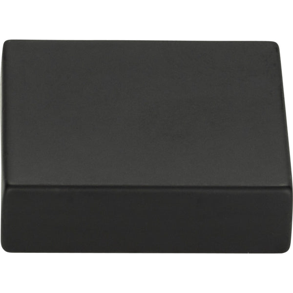 Thin Square Knob 1 1/4 Inch Matte Black