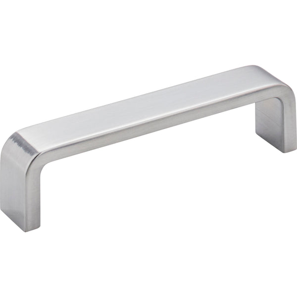 4" Center-to-Center Brushed Chrome Square Asher Cabinet Pull