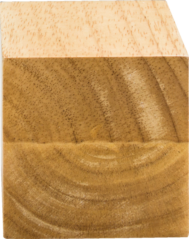 3" W x 3" D x 6-1/4" H Rubberwood Inside Corner Cornice Block