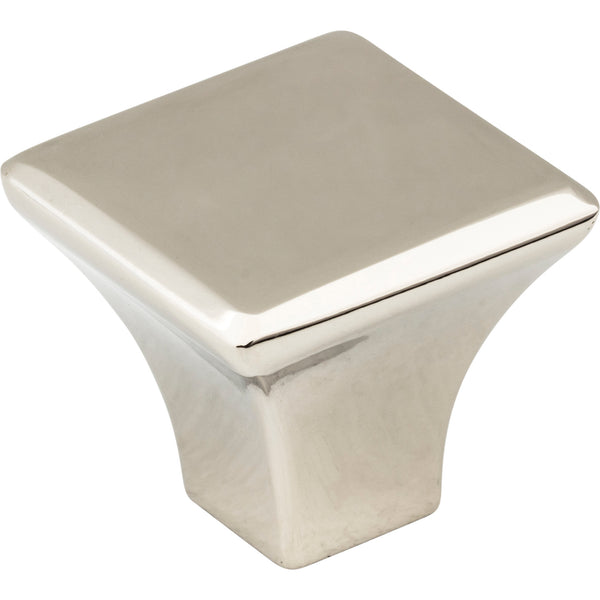 1-1/8" Overall Length Polished Nickel Square Marlo Cabinet Knob