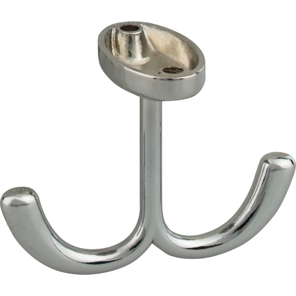 1-9/16" Polished Chrome Double Prong Ceiling Mounted Hook