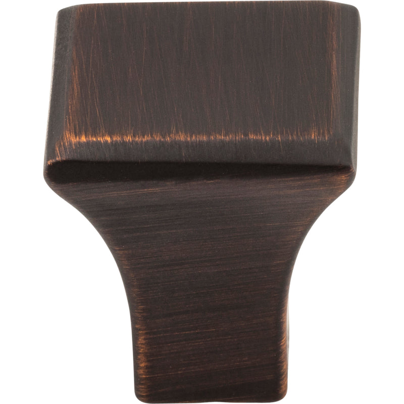 7/8" Overall Length Brushed Oil Rubbed Bronze Square Marlo Cabinet Knob