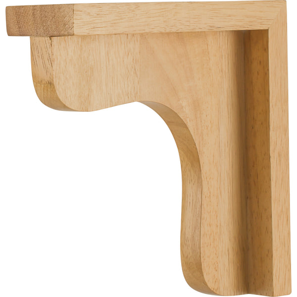 2-1/2" W x 8" D x 8" H Rubberwood Bar Corbel