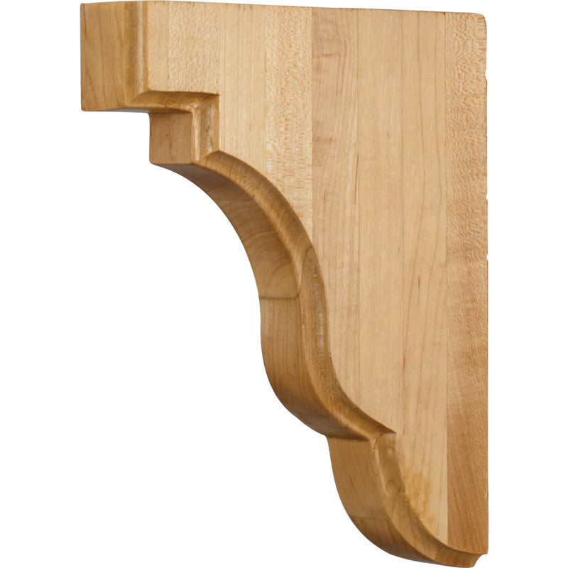 1-3/4" W x 7-1/2" D x 9-1/2" H Alder Square Edge Corbel