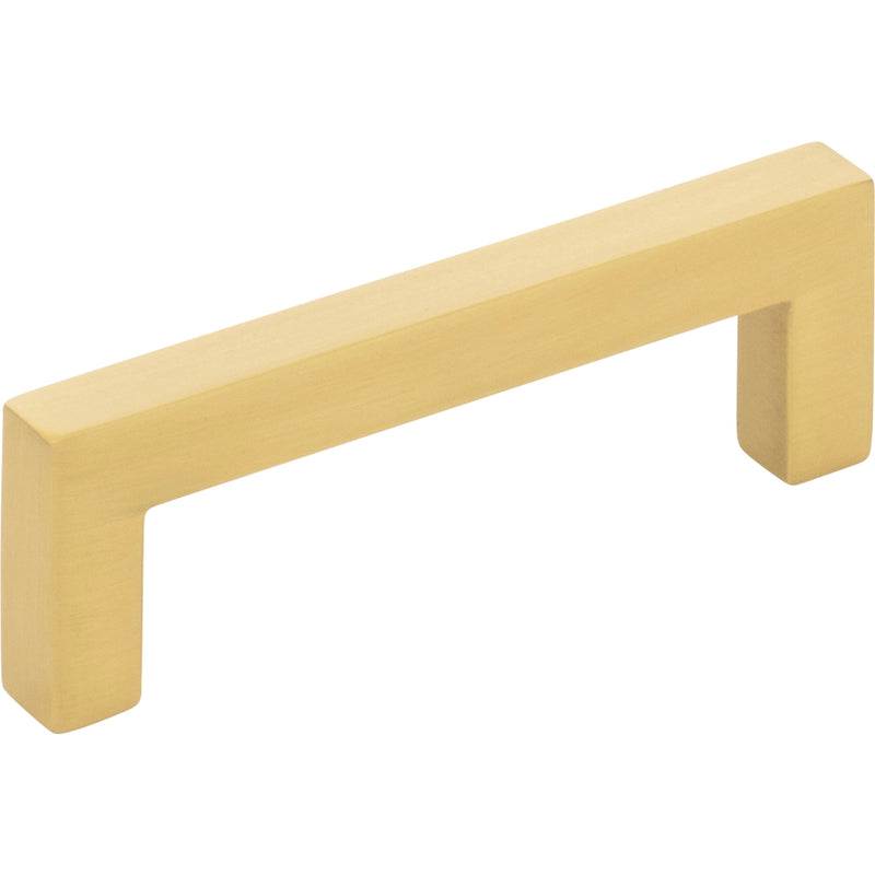 3" Center-to-Center Brushed Gold Square Stanton Cabinet Bar Pull