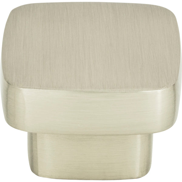 Chunky Square Knob Medium 1 7/16 Inch Brushed Nickel