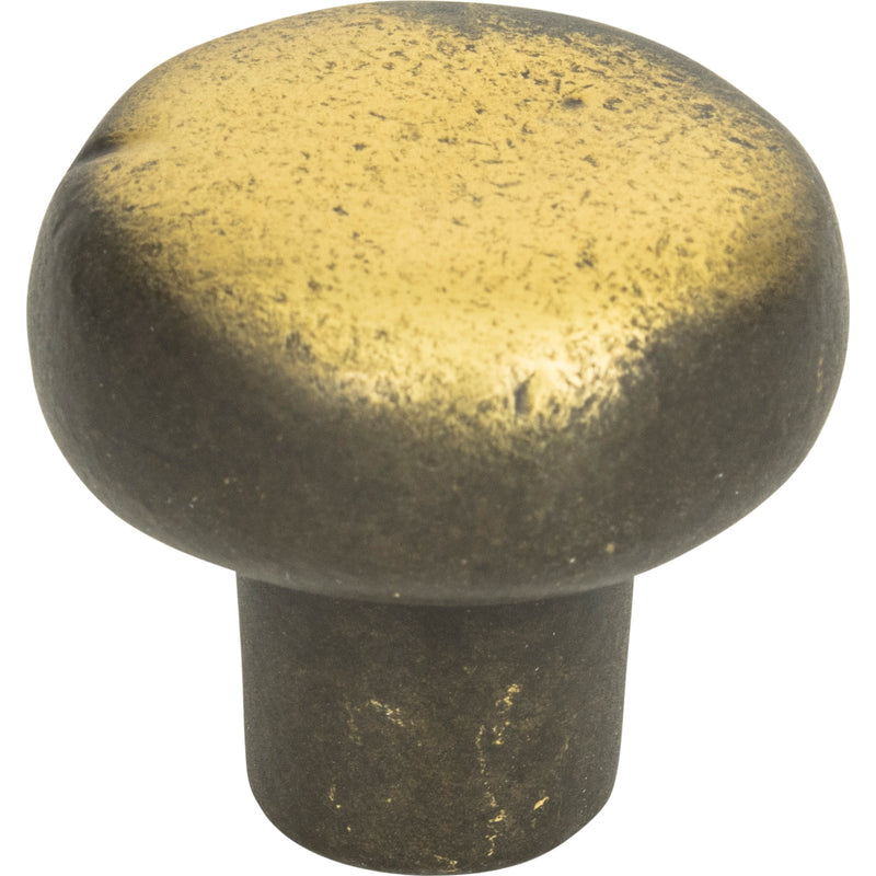 Distressed Round Knob 1 3/8 Inch Antique Bronze