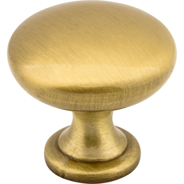 1-3/16" Diameter Satin Brass Madison Cabinet Mushroom Knob