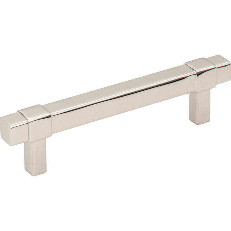 96 mm Center-to-Center Polished Nickel Square Zane Cabinet Pull