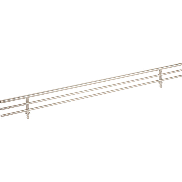 17" Wide Satin Nickel Wire Shoe Fence for Shelving