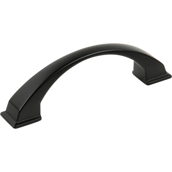 96 mm Center-to-Center Matte Black Arched Roman Cabinet Pull