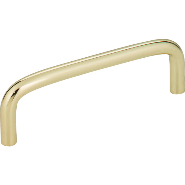 96 mm Center-to-Center Polished Brass Torino Cabinet Wire Pull