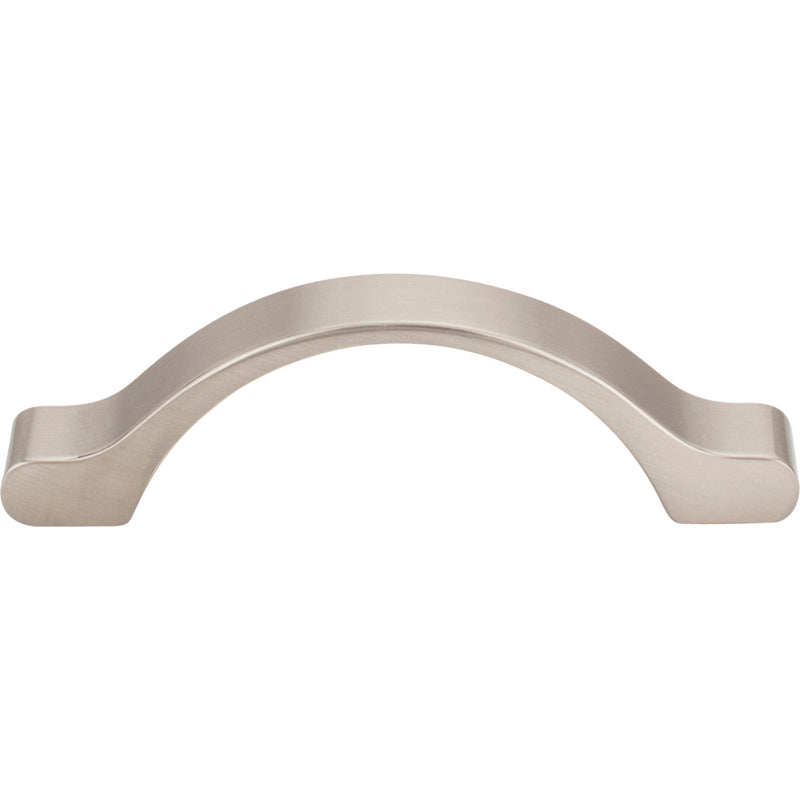 3" Center-to-Center Satin Nickel Arched Seaver Cabinet Pull