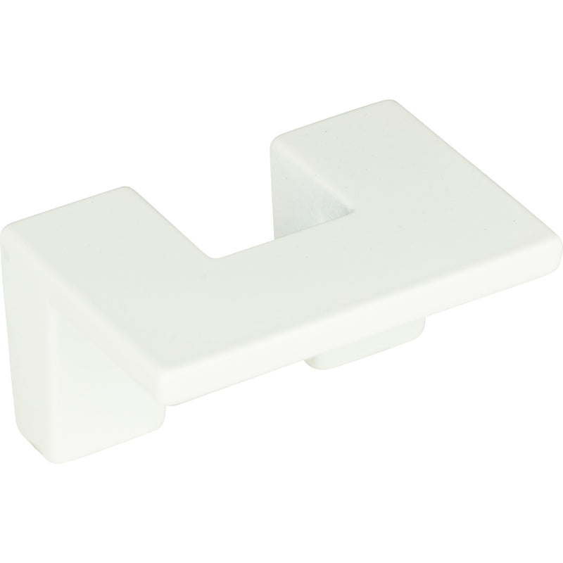 U Turn Knob 1 1/4 Inch (c-c) High White Gloss