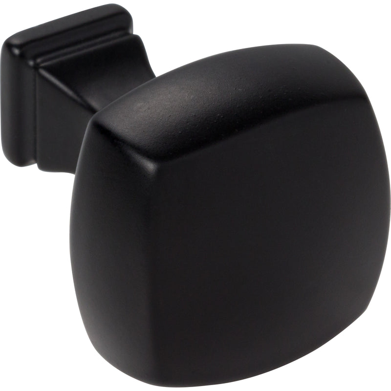 1-1/8" Overall Length Matte Black Square Audrey Cabinet Knob