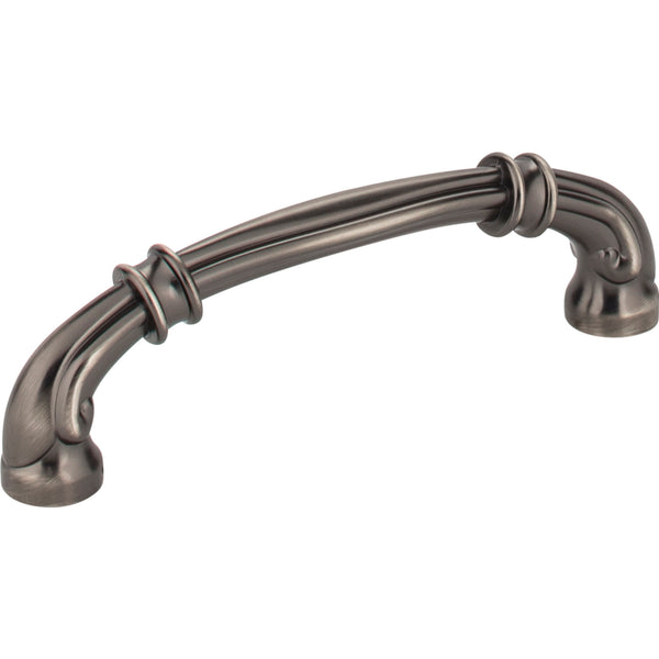 96 mm Center-to-Center Brushed Pewter Lafayette Cabinet Pull