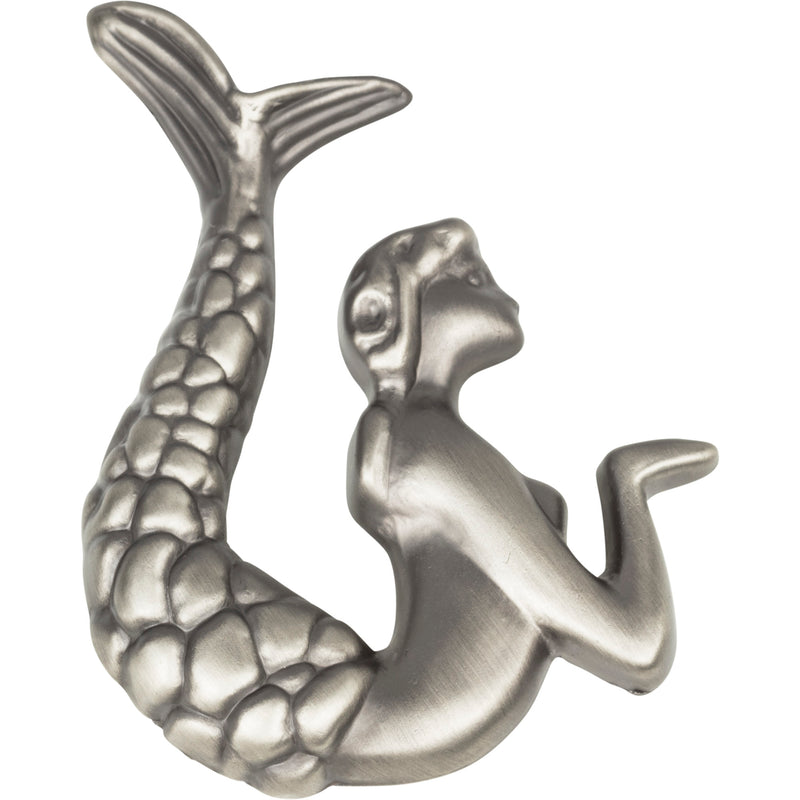 Mermaid Knob Left 2 1/2 Inch Pewter