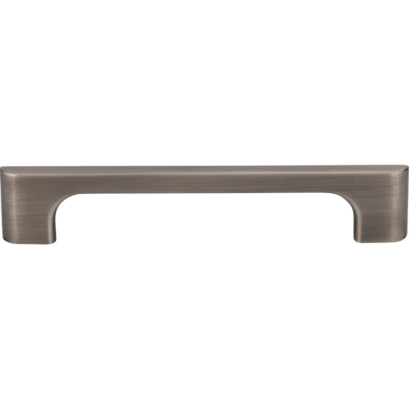 128 mm Center-to-Center Brushed Pewter Asymmetrical Leyton Cabinet Pull