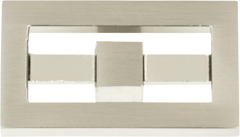 Nobu Rectangle Knob 1 3/4 Inch Brushed Nickel