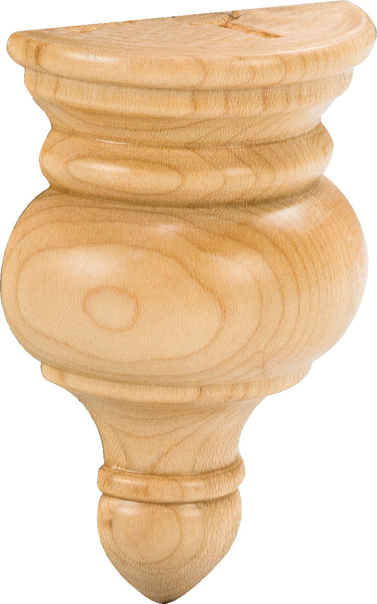 2-1/4" W x 1-1/8" D x 11-1/4" H Cherry Transition Finial