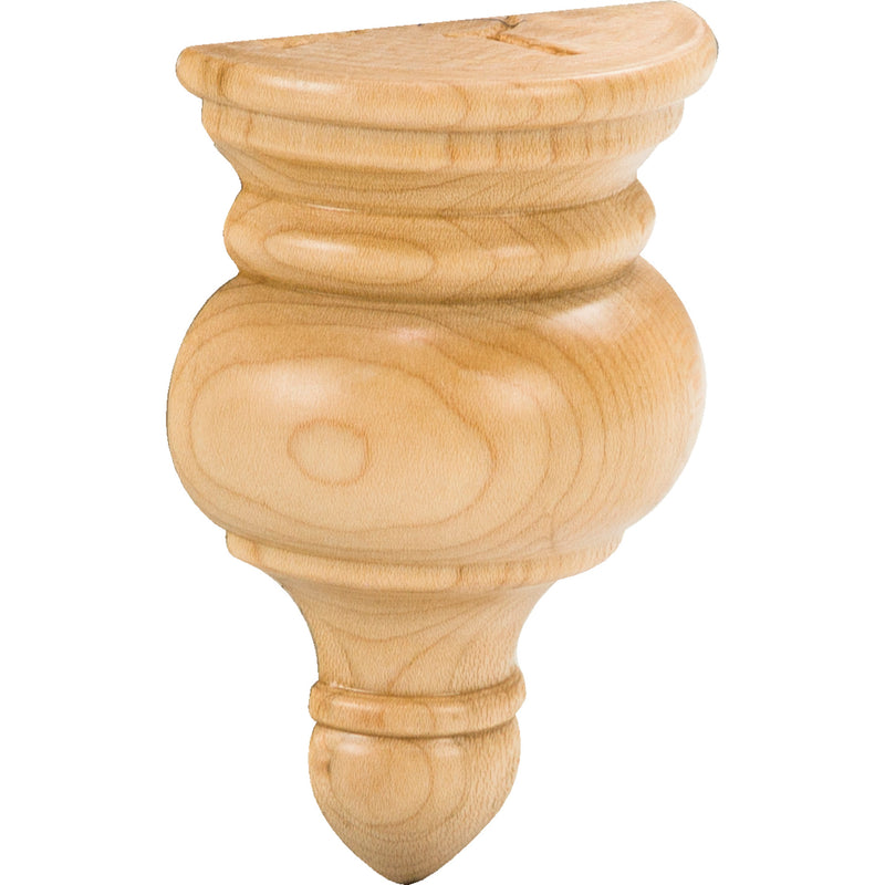 2-1/4" W x 1-1/8" D x 11-1/4" H Maple Transition Finial