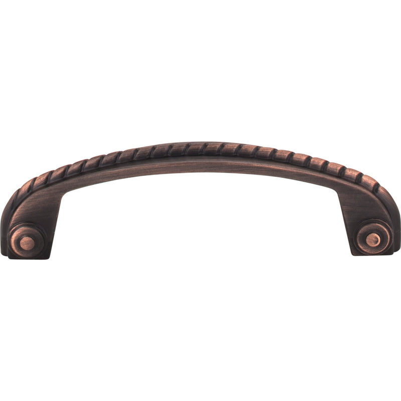 96 mm Center-to-Center Brushed Oil Rubbed Bronze Rope Rhodes Cabinet Pull