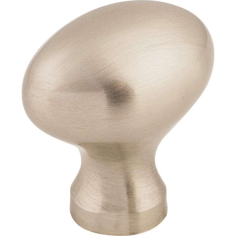 Egg Knob 1 1/4 Inch Brushed Satin Nickel