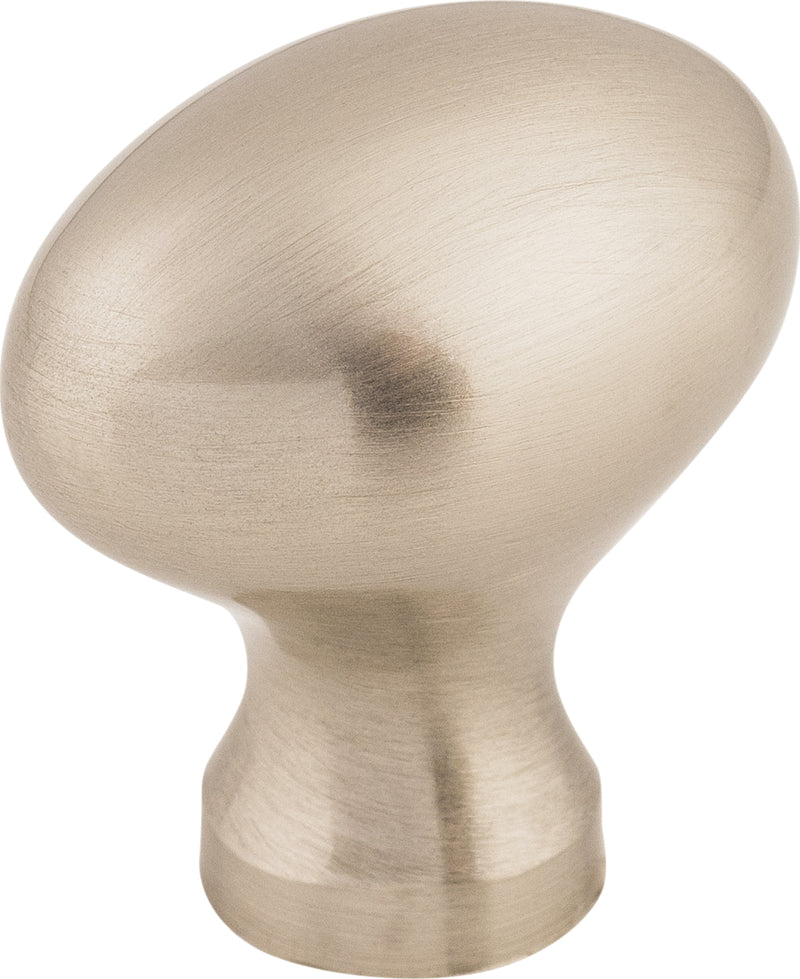 Egg Knob 1 1/4 Inch Brushed Satin Nickel