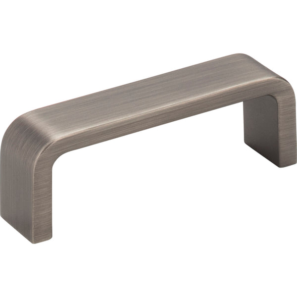 3" Center-to-Center Brushed Pewter Square Asher Cabinet Pull