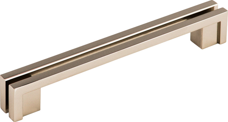 Flat Rail Pull 5 Inch (c-c) Polished Nickel