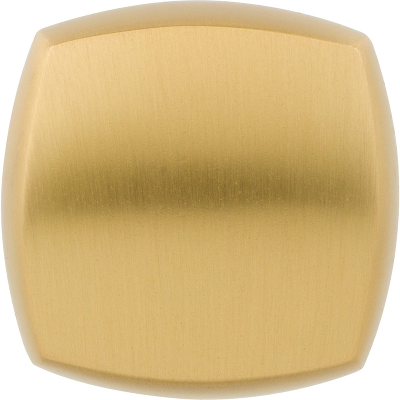 1-1/8" Overall Length Brushed Gold Square Audrey Cabinet Knob